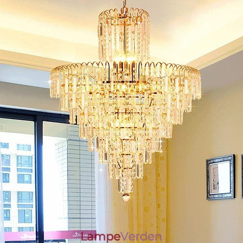 Moderne Elegant Krystal Pendel Light Konisk Lysekrone