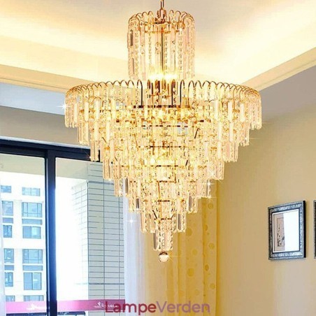 Moderne Elegant Krystal Pendel Light Konisk Lysekrone Moderne Elegant Krystal Pendel Light Konisk Lysekrone