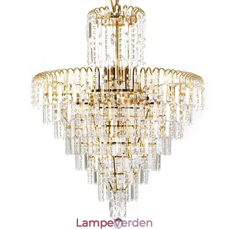Moderne Elegant Krystal Pendel Light Konisk Lysekrone