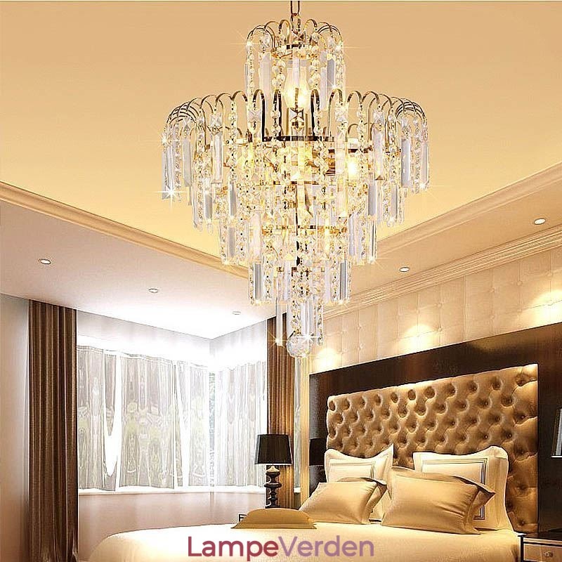 Moderne Elegant Krystal Pendel Light Konisk Lysekrone
