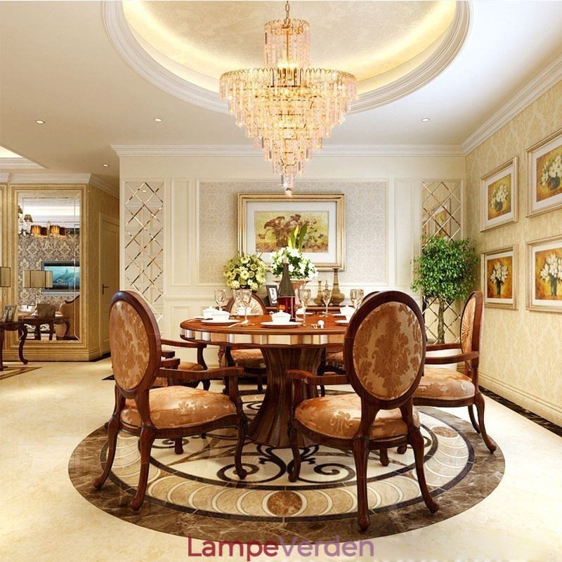 Moderne Elegant Krystal Pendel Light Konisk Lysekrone