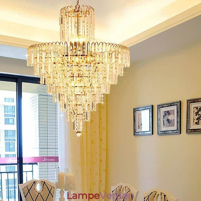 Moderne Elegant Krystal Pendel Light Konisk Lysekrone