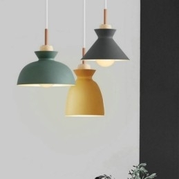 Pendel Nordic Metal Dome Macaron Farver Lampe Lys