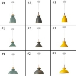 Pendel Nordic Metal Dome Macaron Farver Lampe Lys