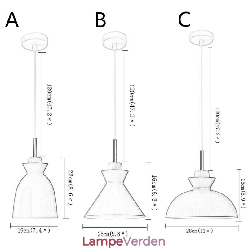Pendel Nordic Metal Dome Macaron Farver Lampe Lys