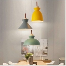 Pendel Nordic Metal Dome Macaron Farver Lampe Lys