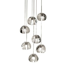 Moderne Crystal Cluster Pendel Light Unik Crystal Lampeskærm Duplex Trappe