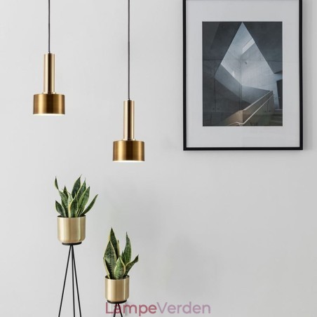 Moderne Simpel Pendel Lys Cylinder Form Lampe Aluminium Belysning Lys