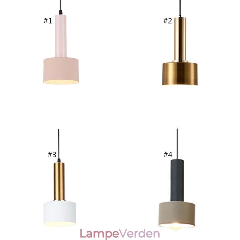 Moderne Simpel Pendel Lys Cylinder Form Lampe Aluminium Belysning Lys