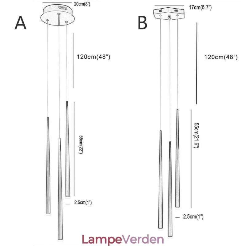 Moderne Simple Pendel Lys Cylinder Form Belysning Meteor Regn Lampe Lys