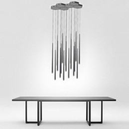 Moderne Simple Pendel Lys Cylinder Form Belysning Meteor Regn Lampe Lys