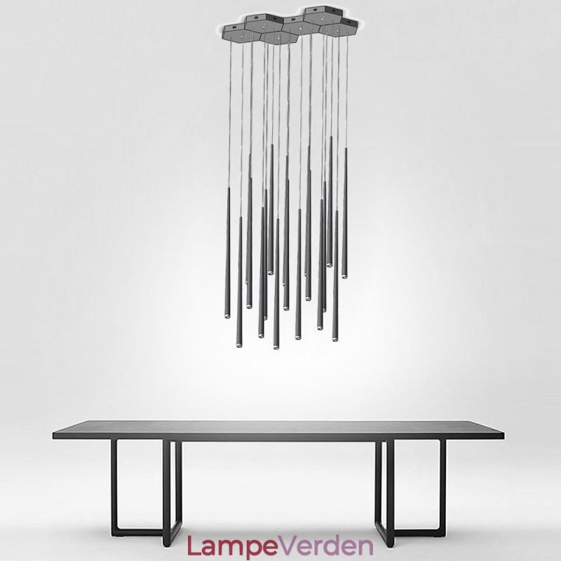 Moderne Simple Pendel Lys Cylinder Form Belysning Meteor Regn Lampe Lys