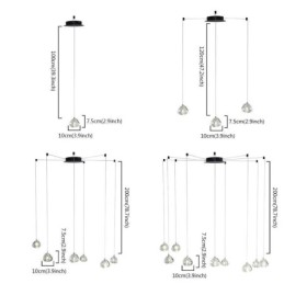Moderne pendant lys krystal lysekrone lys hjemmebelysning lampe