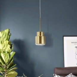 Postmoderne Glas Pendel Light Golden Cylinder Lampe Bright Lighting Light