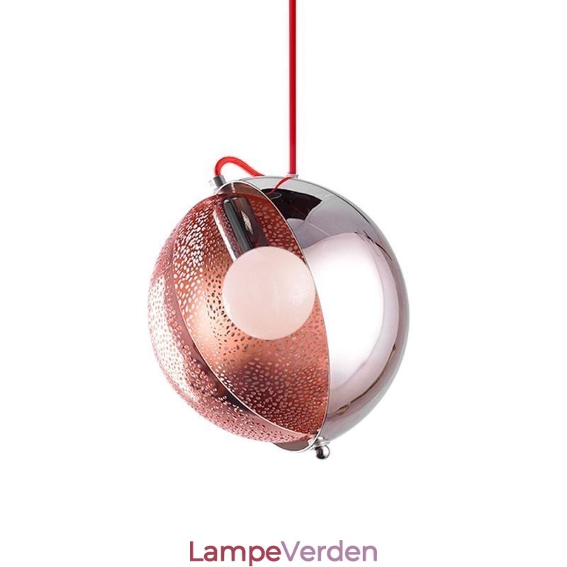 Moderne rosa guld pendant lys halvrund glas lampeskærm dekorativ lys cafe