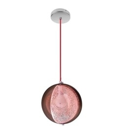 Moderne rosa guld pendant lys halvrund glas lampeskærm dekorativ lys cafe