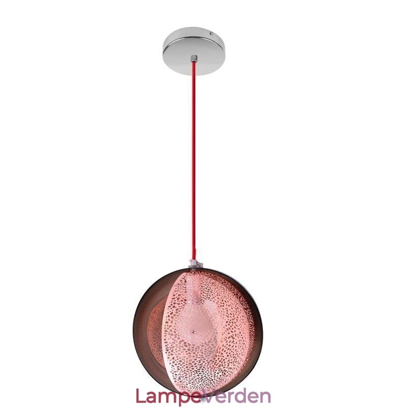 Moderne rosa guld pendant lys halvrund glas lampeskærm dekorativ lys cafe