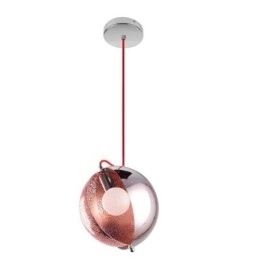 Moderne rosa guld pendant lys halvrund glas lampeskærm dekorativ lys cafe
