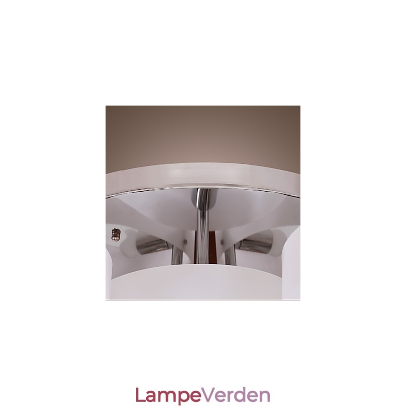 Moderne moderne lysekrone i krommetal, Flush Mount