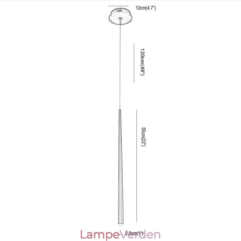 Moderne Pendellampe Cylinderform Lampe Meteor Regnbelysning