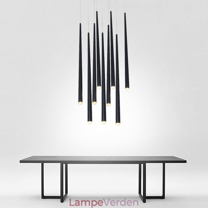 Moderne Pendellampe Cylinderform Lampe Meteor Regnbelysning
