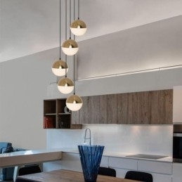 Nordic Cluster Pendel Light Creative Circle Shape Lampebelysning