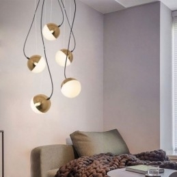 Nordic Cluster Pendel Light Creative Circle Shape Lampebelysning