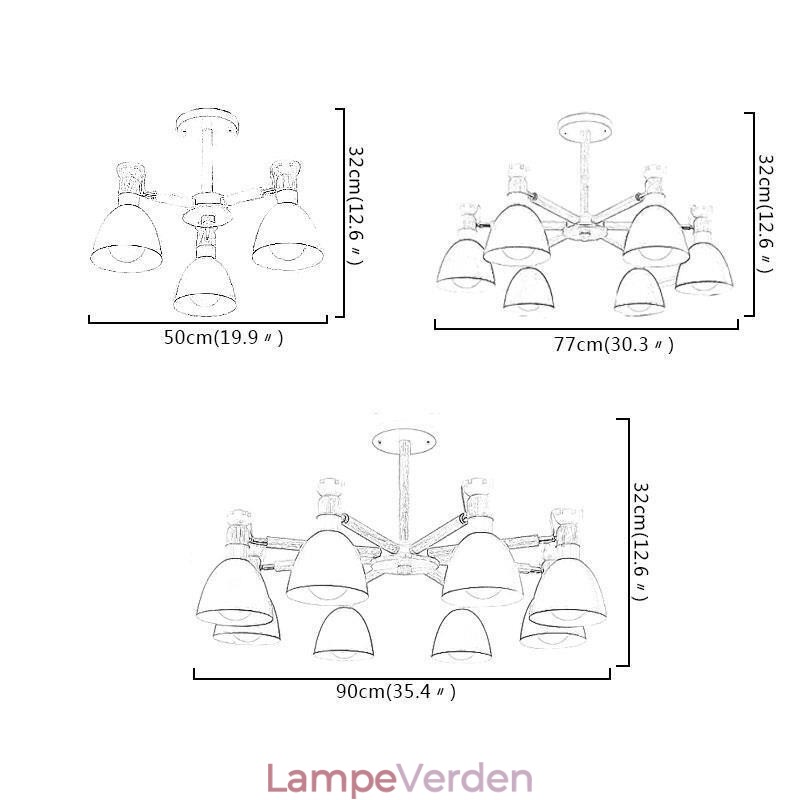 Nordic Macaron Pendel Light Creative Wood lysekrone