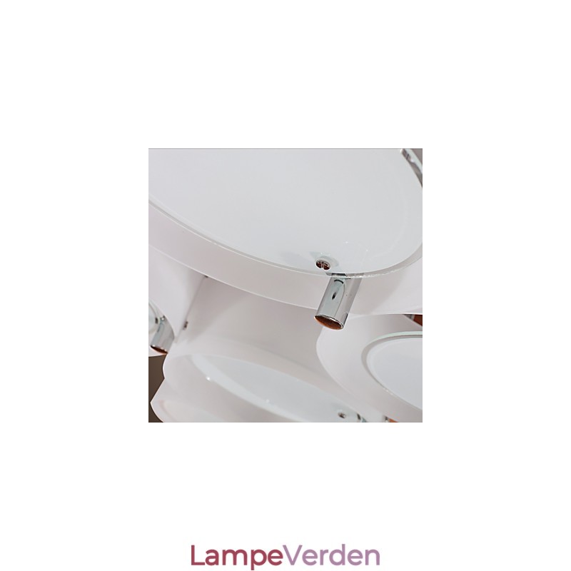 Moderne moderne lysekrone i krommetal, Flush Mount