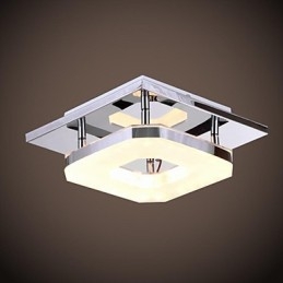 Akryl Flush Mount 1 lys moderne akryl galvanisering rustfrit stål