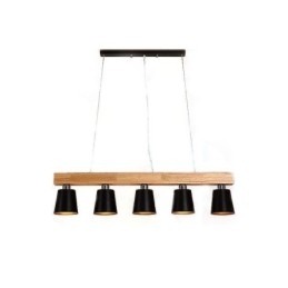 Nordic Wood Lysekrone Unik Lige Pendel Light Cafe