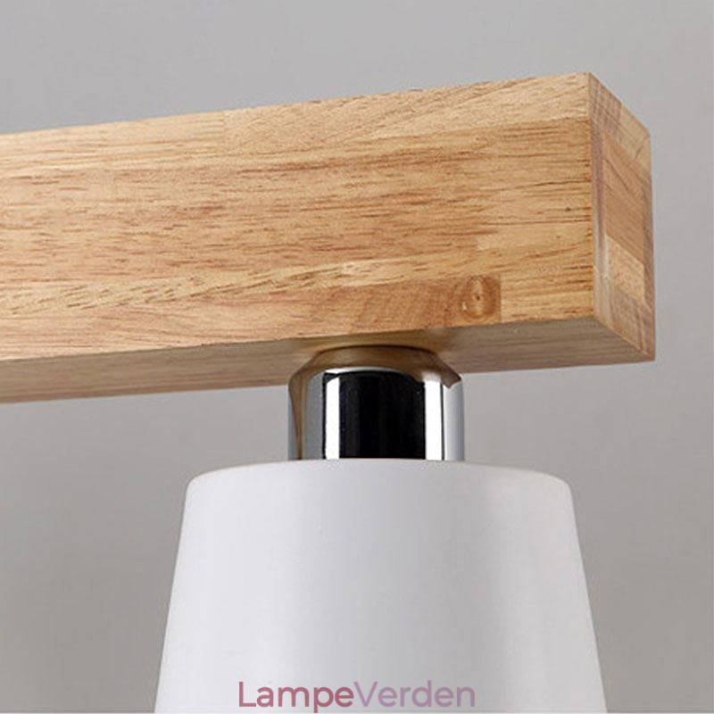 Nordic Wood Lysekrone Unik Lige Pendel Light Cafe