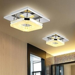 Akryl Flush Mount 1 lys moderne akryl galvanisering rustfrit stål