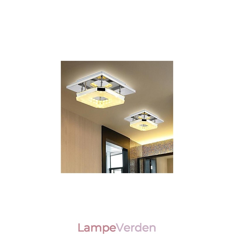 Akryl Flush Mount 1 lys moderne akryl galvanisering rustfrit stål