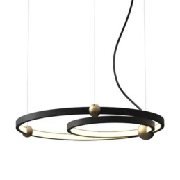 Circle Pendel Lysarmatur Sort 2 Ringe