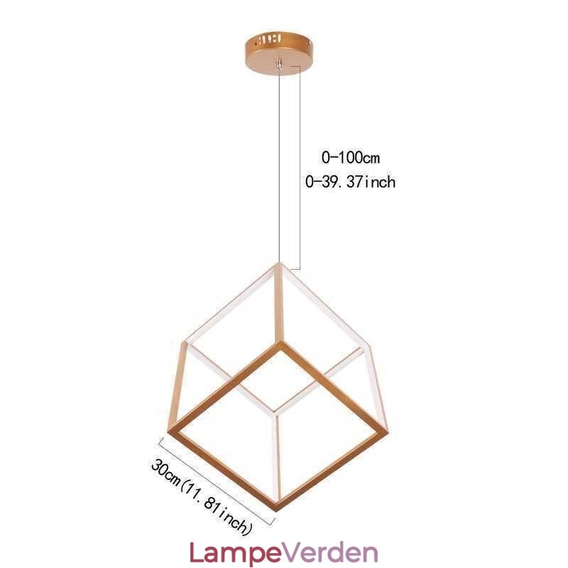 Postmoderne Pendel Geometrisk Guld hængende Lys
