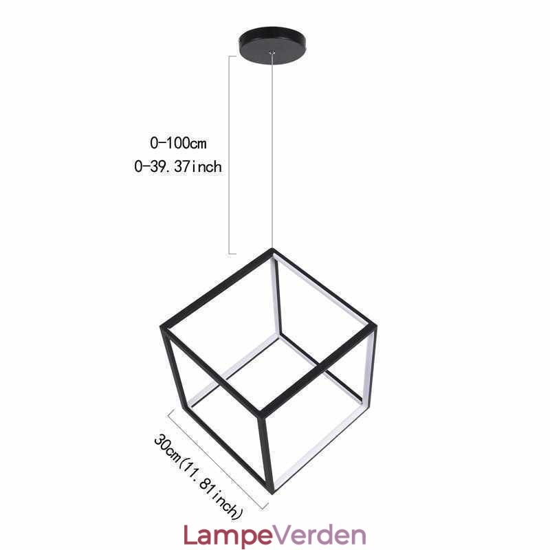 Sort pendel geometrisk kubebelysning
