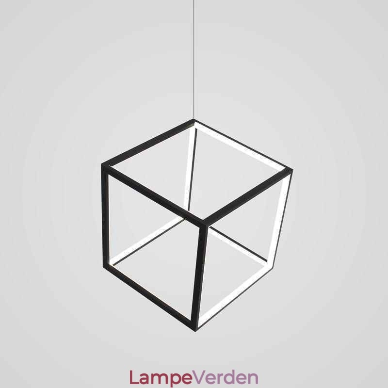 Sort pendel geometrisk kubebelysning