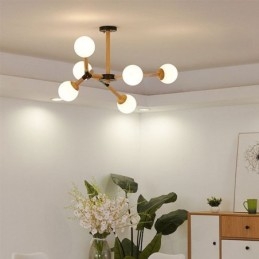 Nordic Magic Bean Pendel Creative Wooden Light Fitting
