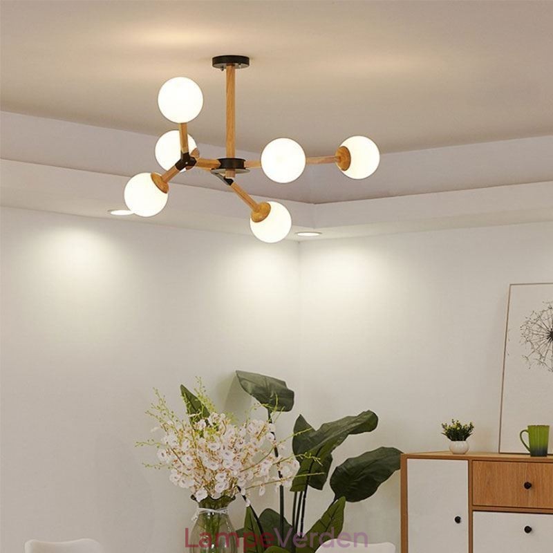 Nordic Magic Bean Pendel Creative Wooden Light Fitting