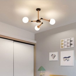 Nordic Magic Bean Pendel Creative Wooden Light Fitting