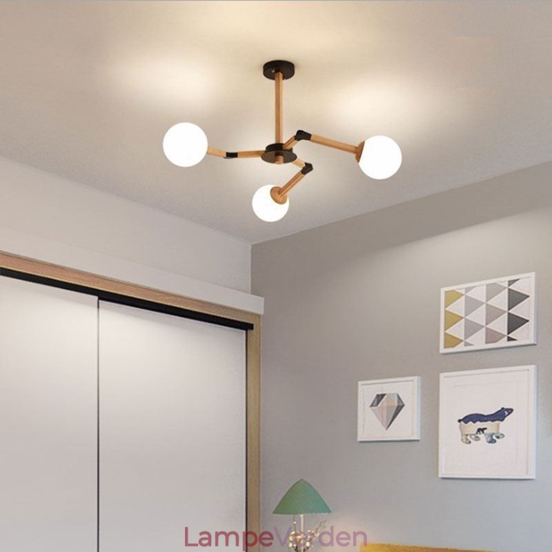 Nordic Magic Bean Pendel Creative Wooden Light Fitting