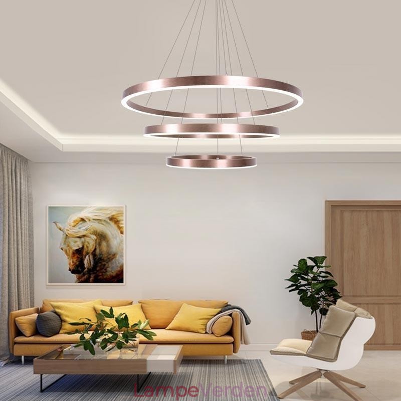 Pendel Drawing Craft 3 Ringe Lampe 80+60+40cm