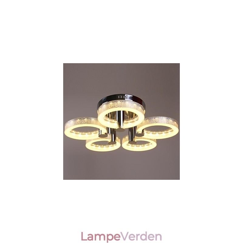 Akryl lysekrone med 5 lys (krom finish)