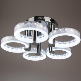 Akryl lysekrone med 5 lys (krom finish)