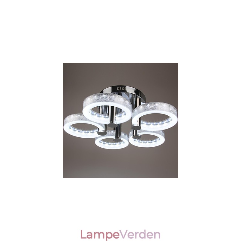 Akryl lysekrone med 5 lys (krom finish)