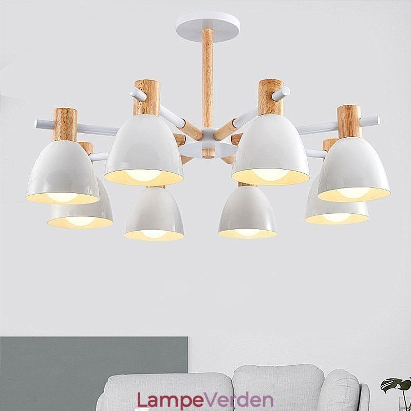 Moderne simpel Macaron pendel kreativ træbelysning