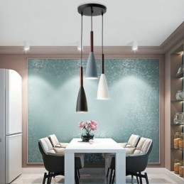 Moderne enkel pendellampe tre lys kreative aluminium kunst lysarmatur Cafe
