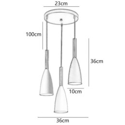 Moderne enkel pendellampe tre lys kreative aluminium kunst lysarmatur Cafe