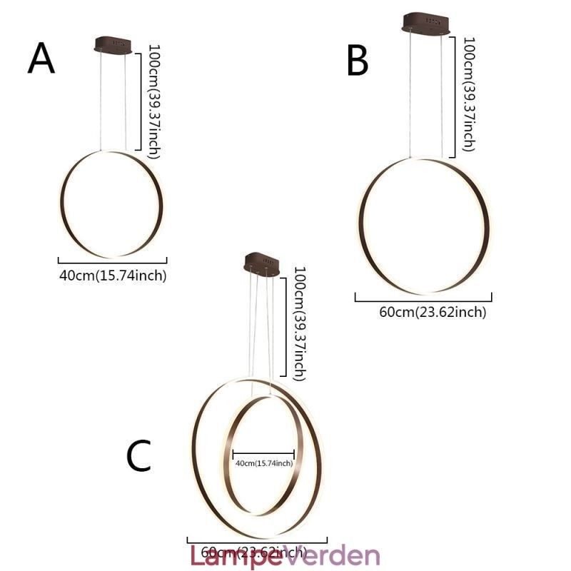 Nordic Pendel Pendel i Akryl Ring Form